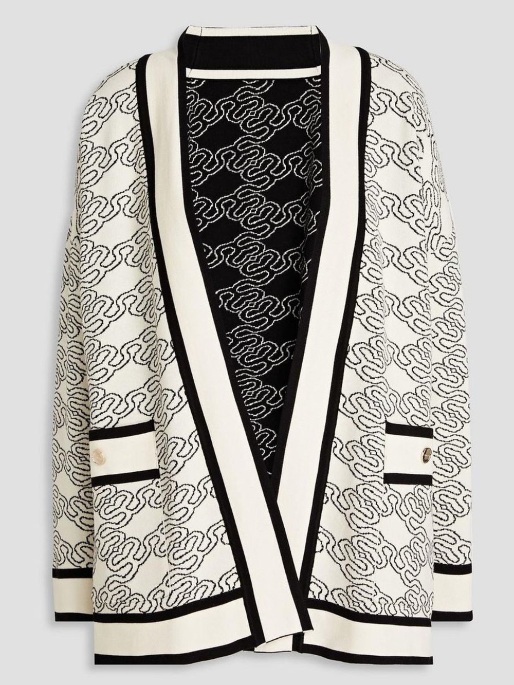 Sandro Enea Jacquard Knit Open Cardigan - Picture 1 of 8